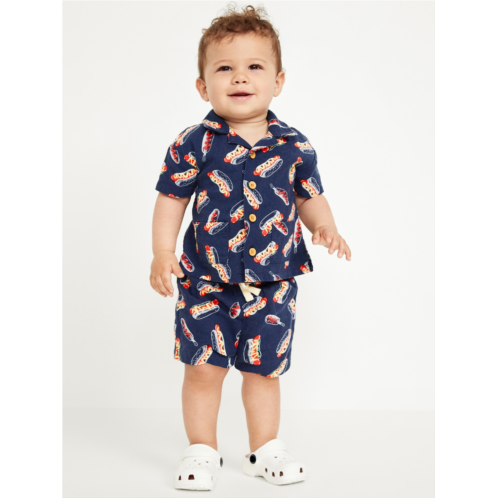 Oldnavy Printed Shirt and Shorts Set for Baby Hot Deal