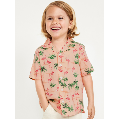 Oldnavy Matching Printed Short-Sleeve Camp Shirt for Toddler Boys Hot Deal
