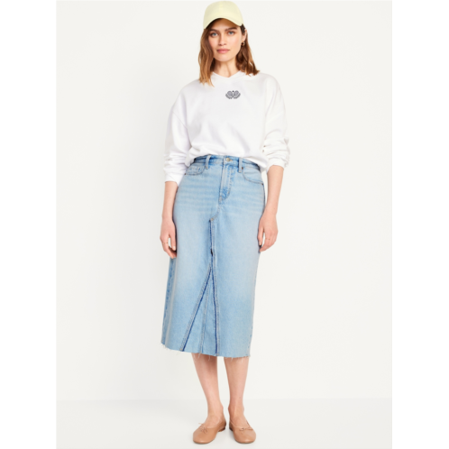 Oldnavy High-Waisted Jean Midi Skirt