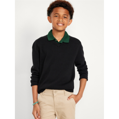 Oldnavy Long-Sleeve Solid V-Neck Sweater for Boys Hot Deal