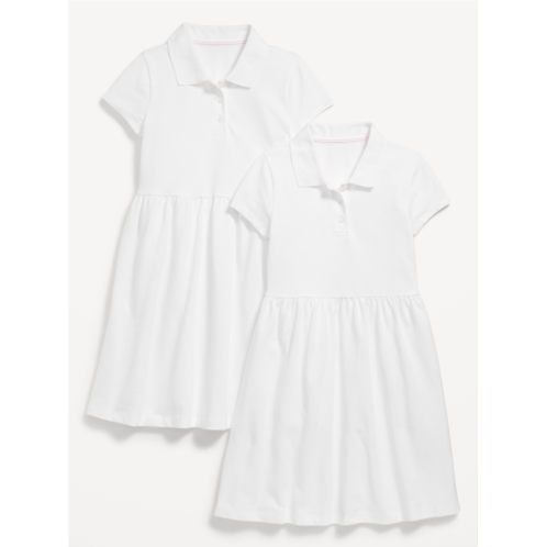 Oldnavy School Uniform Fit and Flare Pique Polo Dress 2-Pack for Girls Hot Deal