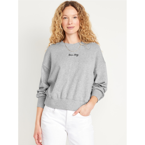 Oldnavy Drop-Shoulder Crop Sweatshirt