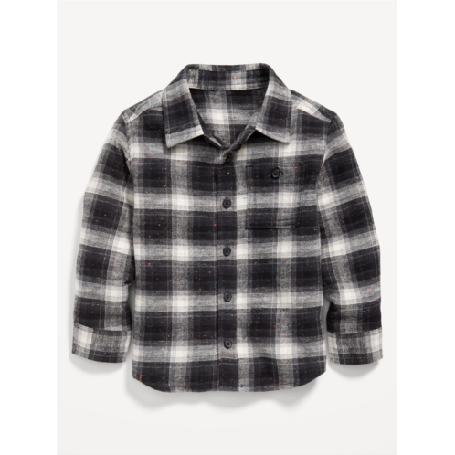 Oldnavy Cozy Long-Sleeve Plaid Pocket Shirt for Toddler Boys