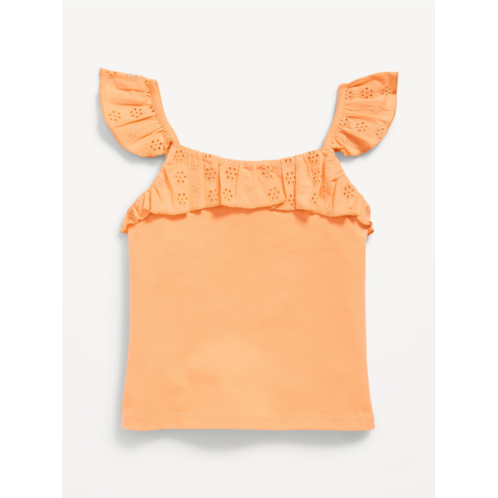 Oldnavy Fitted Ruffle-Trim Tank Top for Girls