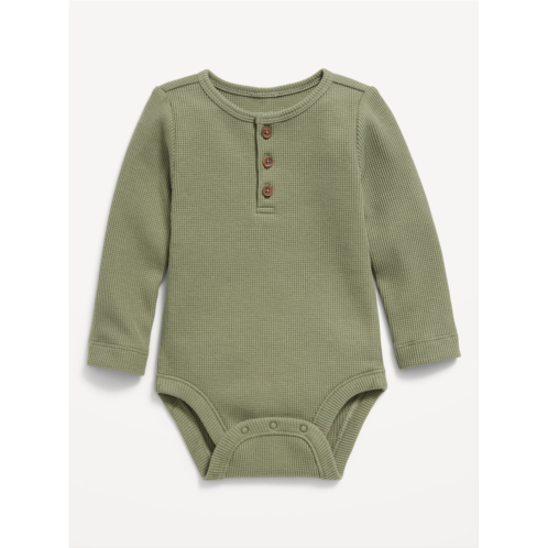 Oldnavy Long-Sleeve Thermal-Knit Henley Bodysuit for Baby