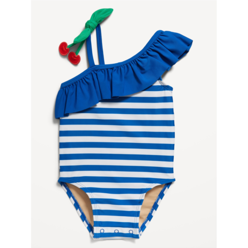 Oldnavy One-Shoulder Ruffle-Trim One-Piece Swimsuit for Baby