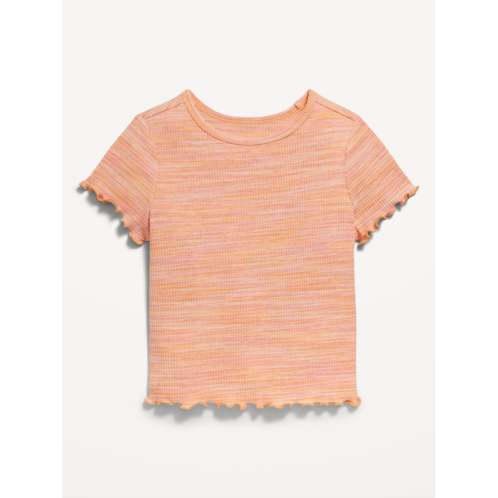 Oldnavy Short-Sleeve Lettuce-Edge T-Shirt for Toddler Girls