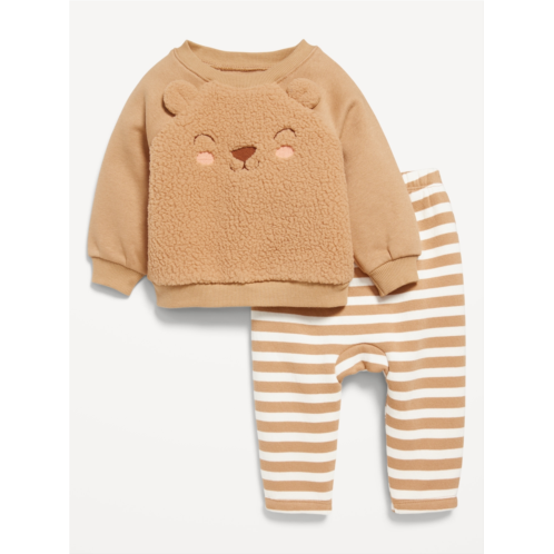 Oldnavy Crew-Neck Critter Sweatshirt and Sweatpants Set for Baby