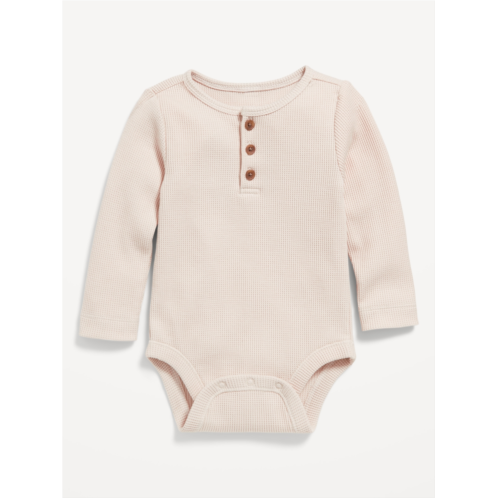 Oldnavy Long-Sleeve Thermal-Knit Henley Bodysuit for Baby
