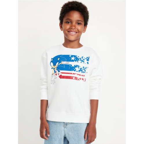 Oldnavy Sonic The Hedgehog Gender-Neutral Crew-Neck Sweatshirt for Kids Hot Deal