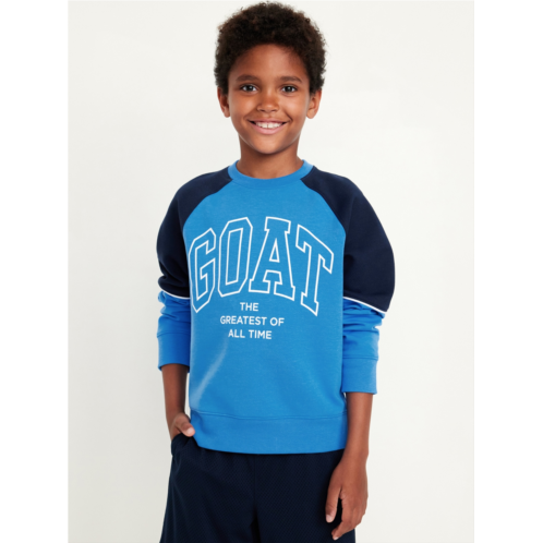 Oldnavy Dynamic Fleece Color Block Graphic Sweatshirt for Boys Hot Deal