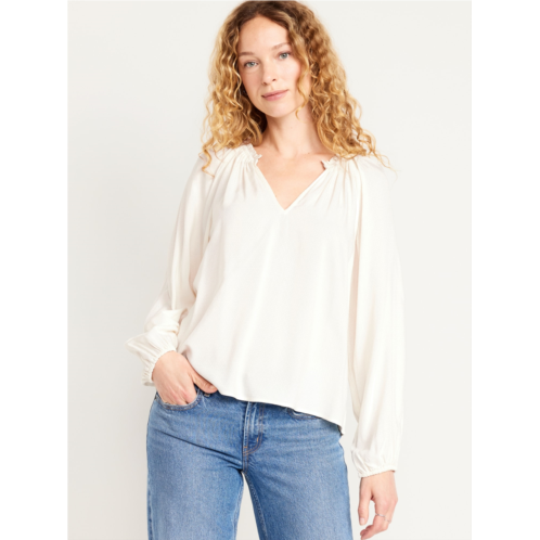 Oldnavy Ruffled Split-Neck Top