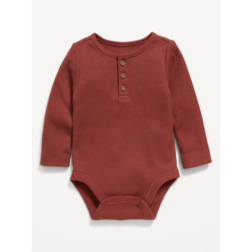 Oldnavy Long-Sleeve Thermal-Knit Henley Bodysuit for Baby