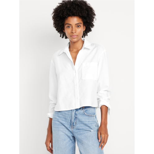 Oldnavy Button-Down Oxford Crop Shirt