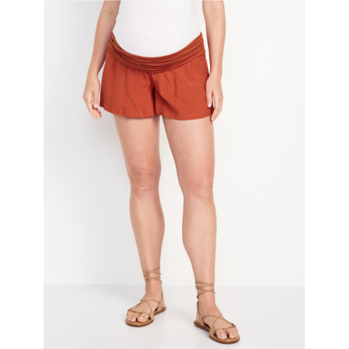 Oldnavy Maternity Rollover Panel Playa Shorts -- 4-inch inseam