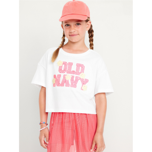 Oldnavy Oversized Embroidered Graphic T-Shirt for Girls