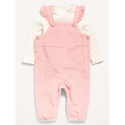 Oldnavy Ruffle-Trim T-Shirt and Corduroy Overalls Set for Baby Hot Deal