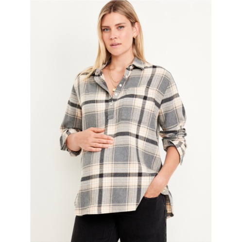 Oldnavy Maternity Plaid Flannel Popover Shirt