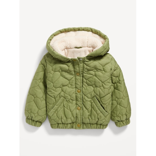 Oldnavy Sherpa-Trim Quilted Jacket for Toddler Girls