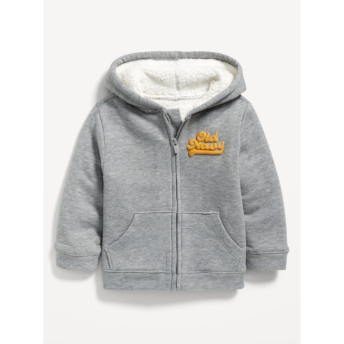 Oldnavy Logo-Graphic Sherpa-Lined Zip-Front Hoodie for Toddler Boys Hot Deal