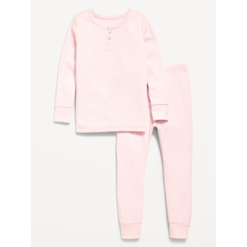 Oldnavy Snug-Fit Ribbed Henley Pajama Set for Toddler & Baby