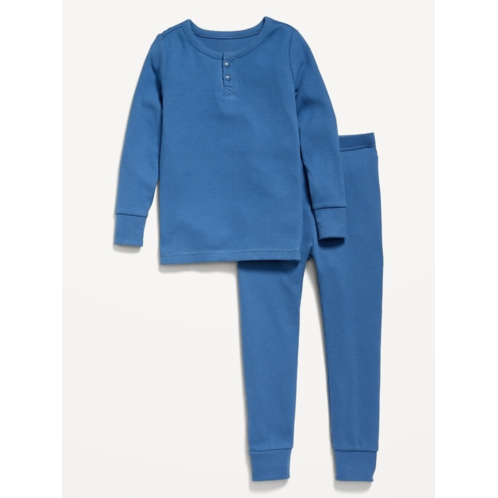 Oldnavy Snug-Fit Ribbed Henley Pajama Set for Toddler u0026 Baby