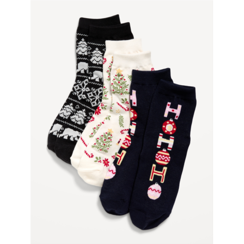 Oldnavy Novelty Quarter Crew Socks 3-Pack