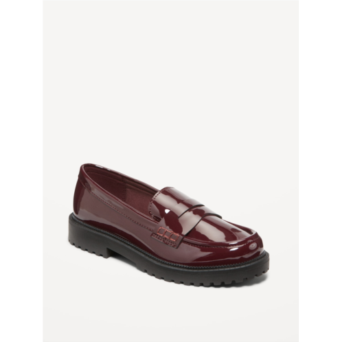 Oldnavy Shiny Faux-Leather Chunky Heel Loafers for Toddler Girls