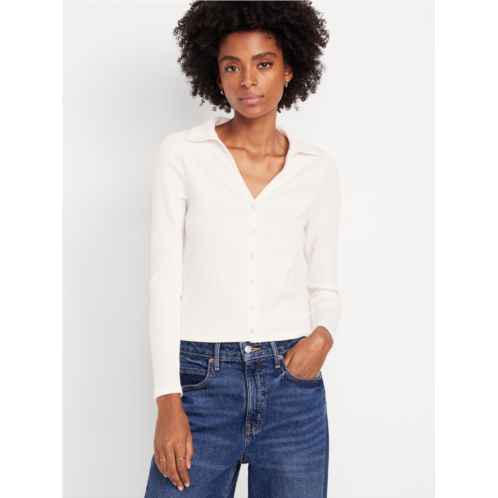 Oldnavy Slim Ribbed Button-Down Top