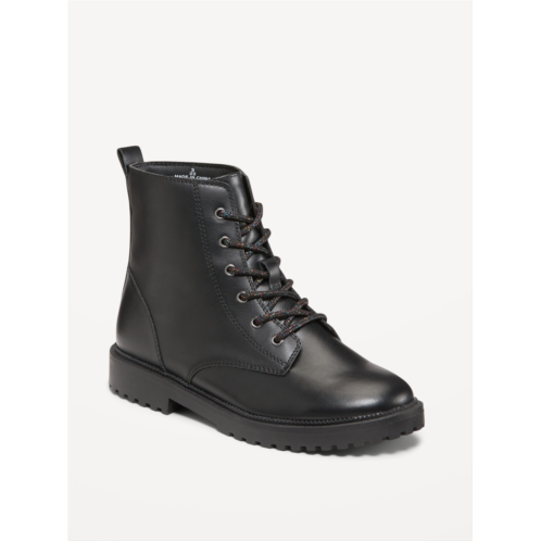 Oldnavy Shiny Faux-Leather Combat Boots for Girls