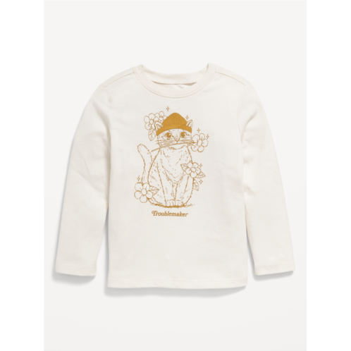 Oldnavy Long-Sleeve Graphic T-Shirt for Toddler Girls Hot Deal