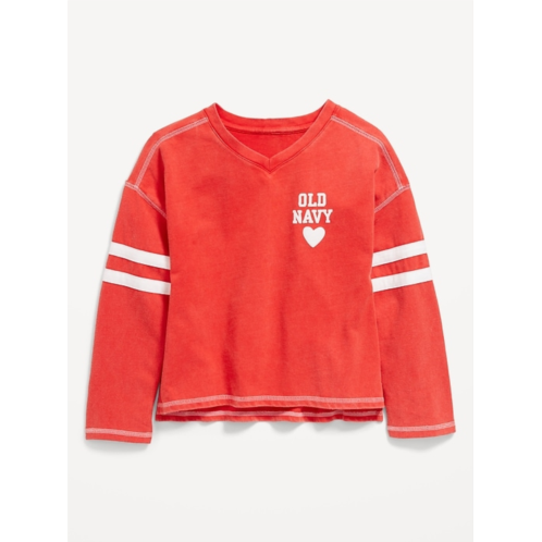 Oldnavy Long-Sleeve Logo-Graphic T-Shirt for Girls