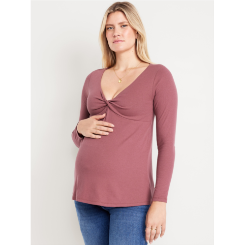 Oldnavy Maternity Twist-Front Ribbed Top