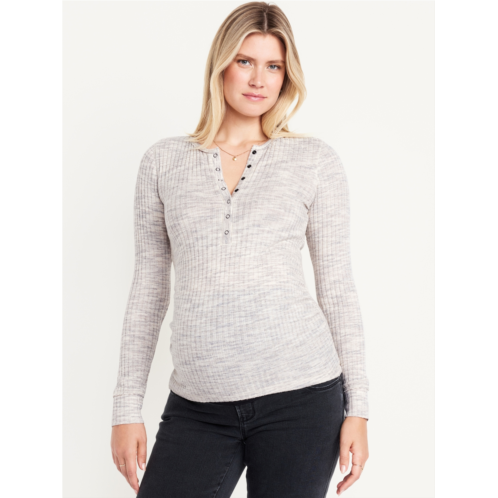 Oldnavy Maternity Long-Sleeve Henley T-Shirt Hot Deal