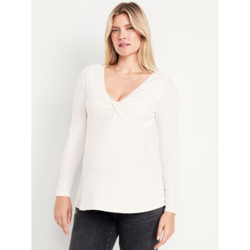 Oldnavy Maternity Twist-Front Ribbed Top