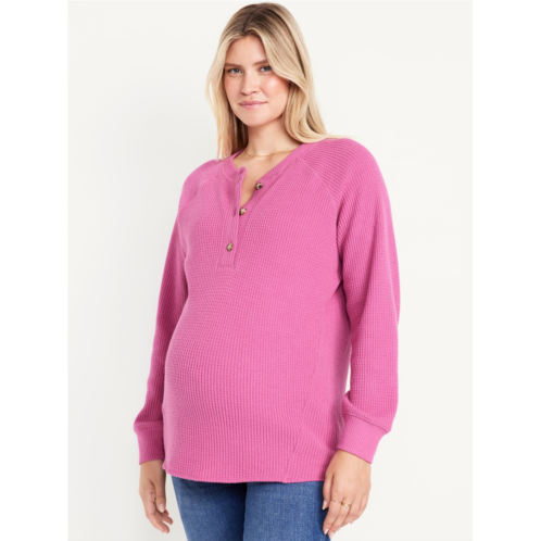 Oldnavy Maternity Waffle Henley Hot Deal