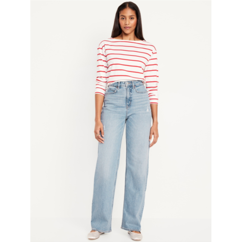 Oldnavy Curvy Extra High-Waisted Wide-Leg Jeans