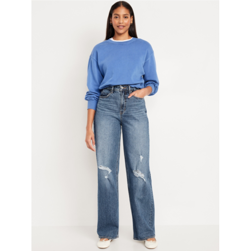 Oldnavy Curvy Extra High-Waisted Wide-Leg Jeans