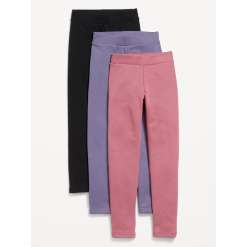 Oldnavy High-Waisted Full-Length Fleece Leggings 3-Pack for Girls