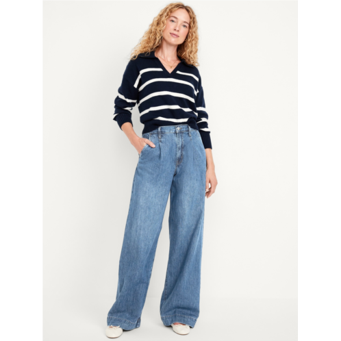 Oldnavy Extra High-Waisted Sky-Hi Wide-Leg Trouser Jeans