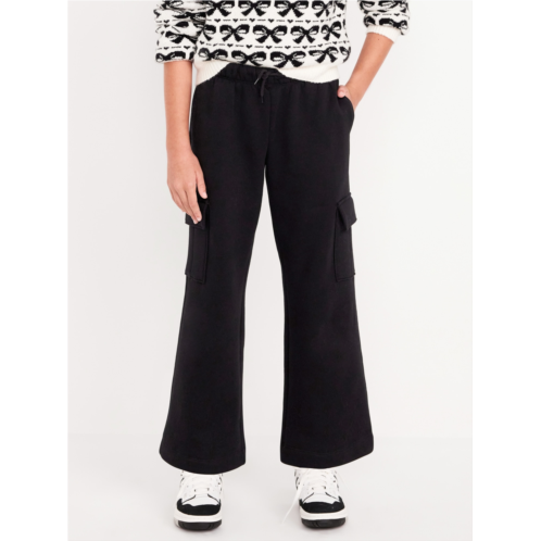 Oldnavy High-Waisted Wide-Leg Fleece Cargo Pants for Girls