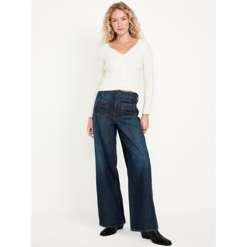 Oldnavy High-Waisted Baggy Wide-Leg Trouser Jeans