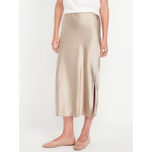 Oldnavy High-Waisted Satin Midi Slip Skirt