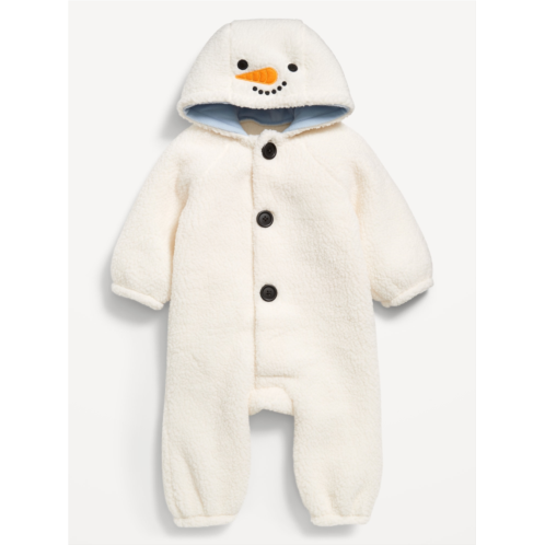 Oldnavy Unisex Sherpa Button-Front Hooded One-Piece for Baby