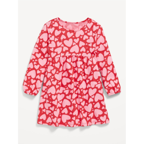 Oldnavy Printed Jersey-Knit Long-Sleeve Dress for Toddler Girls