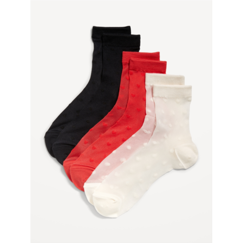 Oldnavy Sheer Nylon Crew Sock 3-Pack for Women