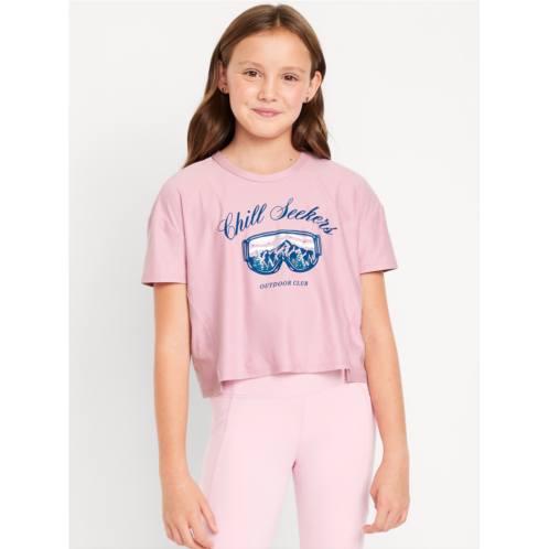 Oldnavy CloudMotion Cropped Graphic Performance T-Shirt for Girls