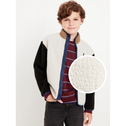 Oldnavy Full-Zip Sherpa Jacket for Boys Hot Deal