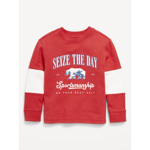 Oldnavy Oversized Long-Sleeve Graphic T-Shirt for Toddler Boys