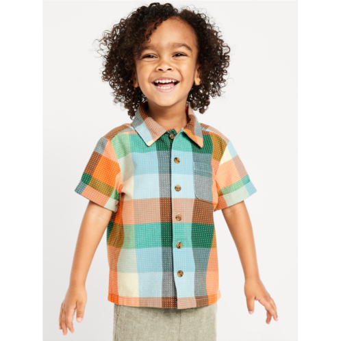 Oldnavy Short-Sleeve Textured Dobby Shirt for Toddler Boys